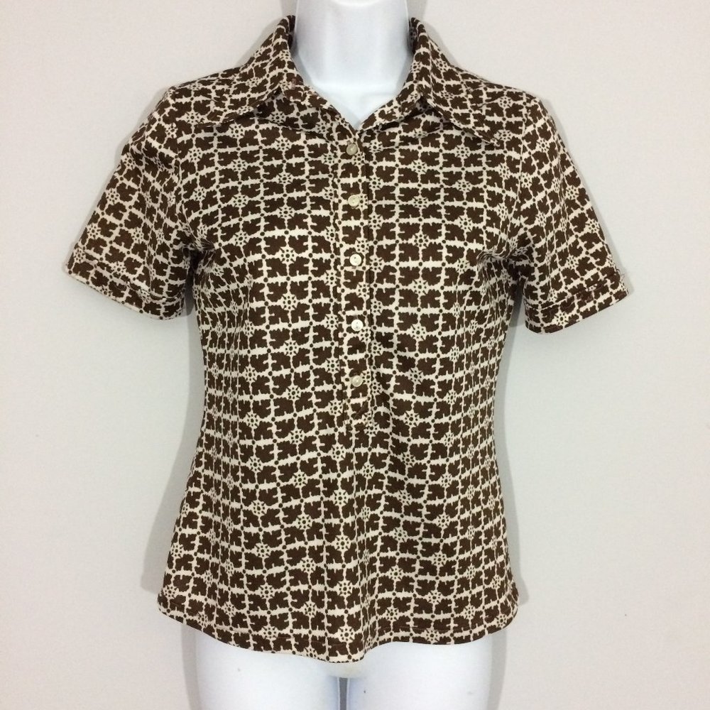 Vintage Crercione Biarritz Womens S 1/2 Button Up Vintage